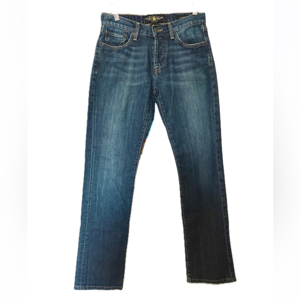 Lucky Brand 221 Slim Straight Low Rise Button fly in Ol Lip Service 29X32